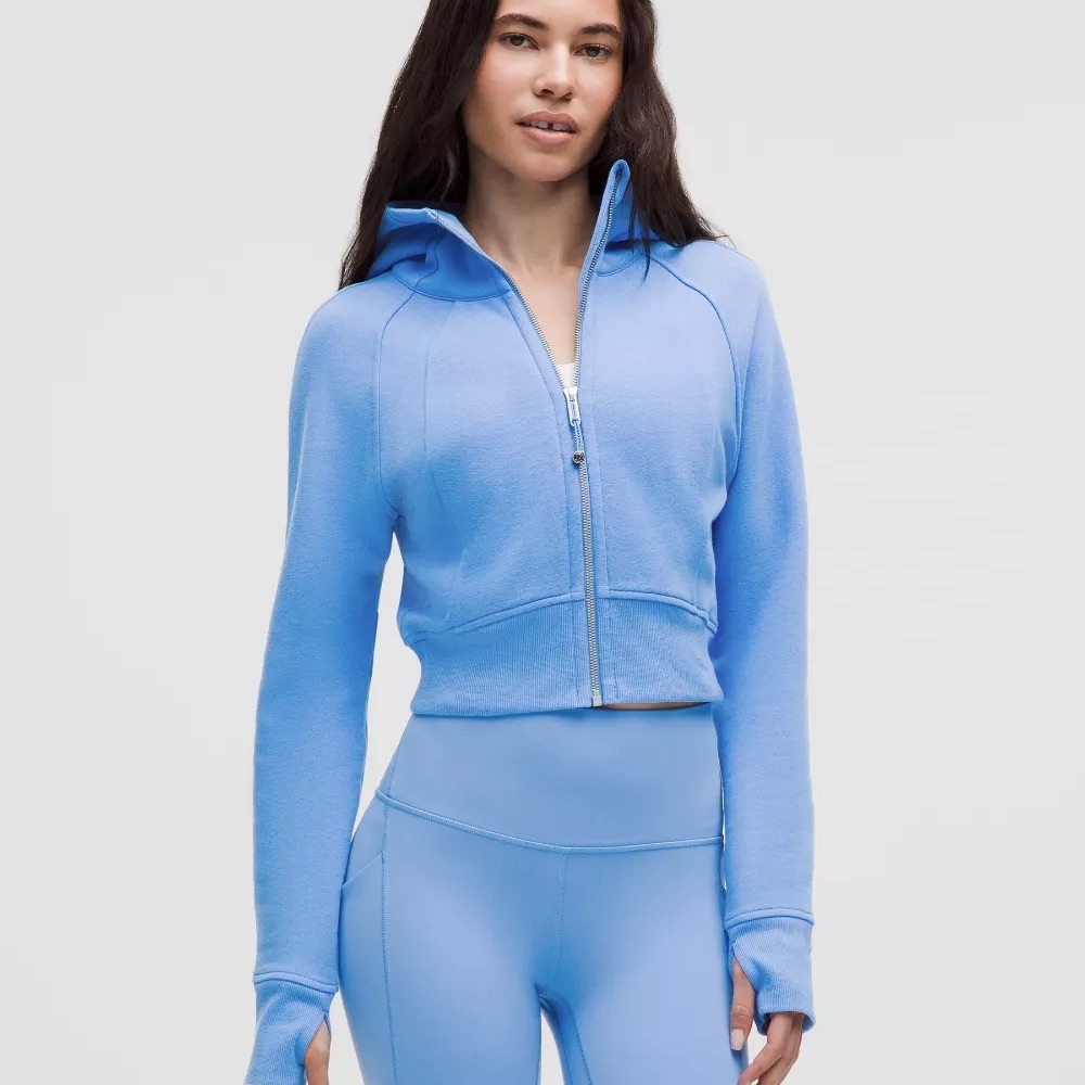 Lululemon Athletica Light Blue Zip-Up Hoodie
